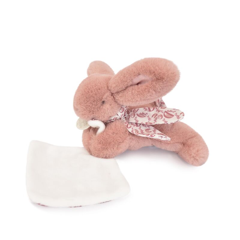  - peluche lapin avec rose 16 cm 